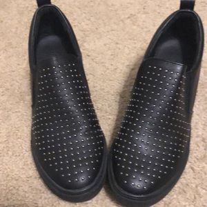 Black wedge slip ons. Great condition 71/2